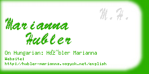 marianna hubler business card